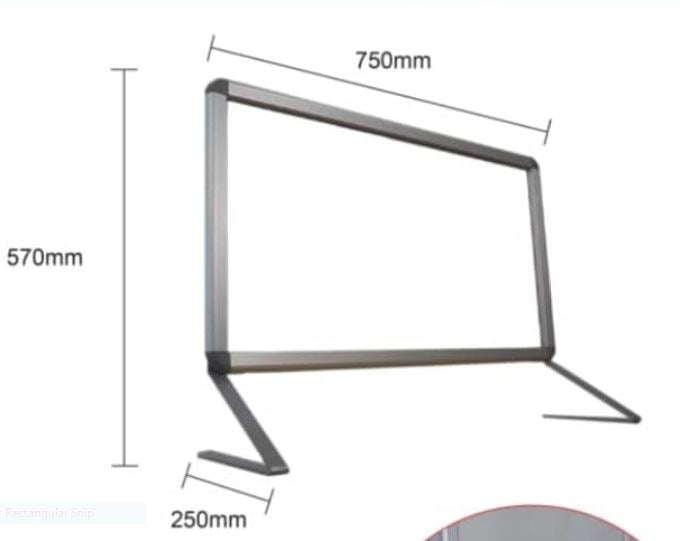 Acrylic Table Divider (Model T-AC-225)