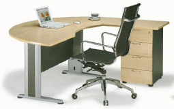 Executive Table with Fixed Hanging Pedestal, 2 Tone Colour (Model TT1870)