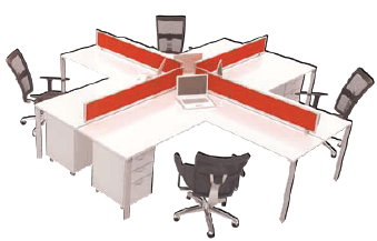 Workstation for 4 (Model V21-A1, V21-A2)